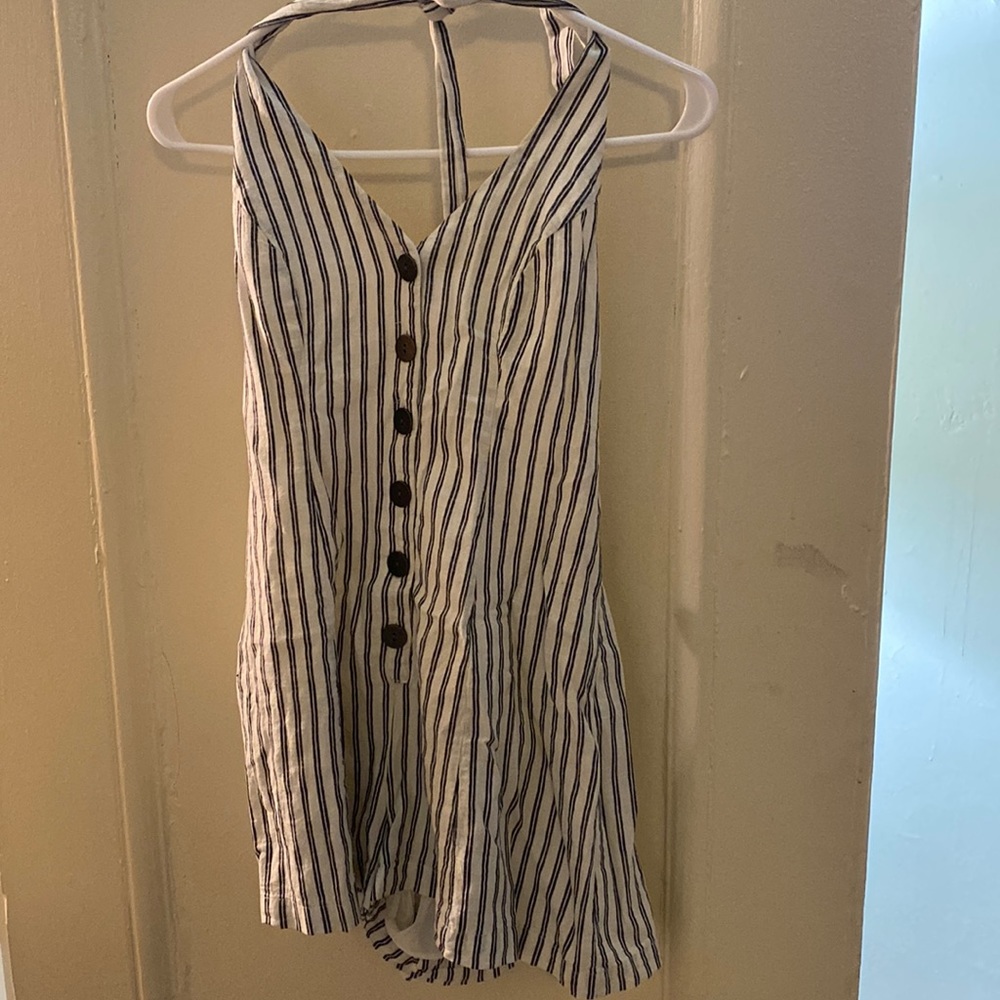 Striped blue and white jumper